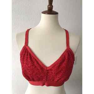 Aerie Lingerie Bra Velvet Animal Print
